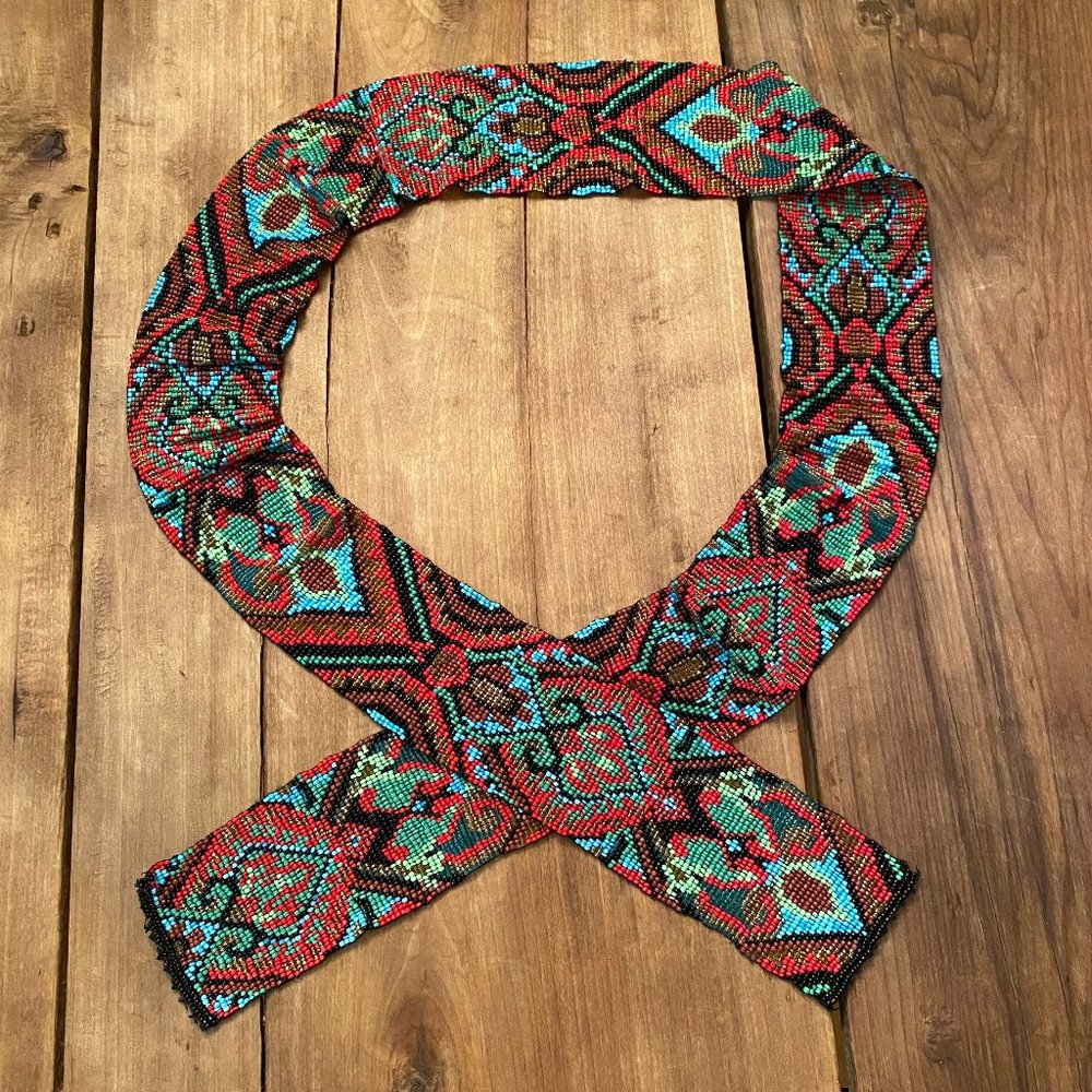 Aztec Native American Beaded Sash